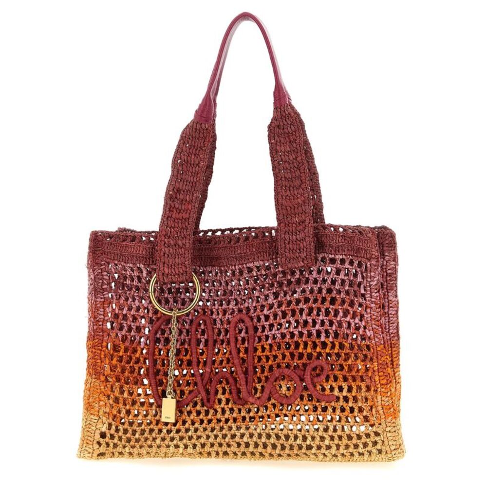 Chloé Multicolor Raffia Tote Women's Bag